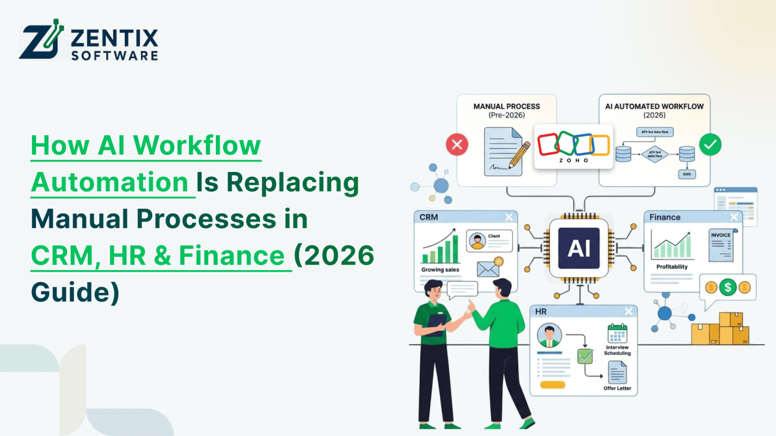 How AI Workflow Automation Is Replacing Manual Processes in CRM, HR & Finance